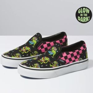 Kids Vans slip on kids glow uni rex